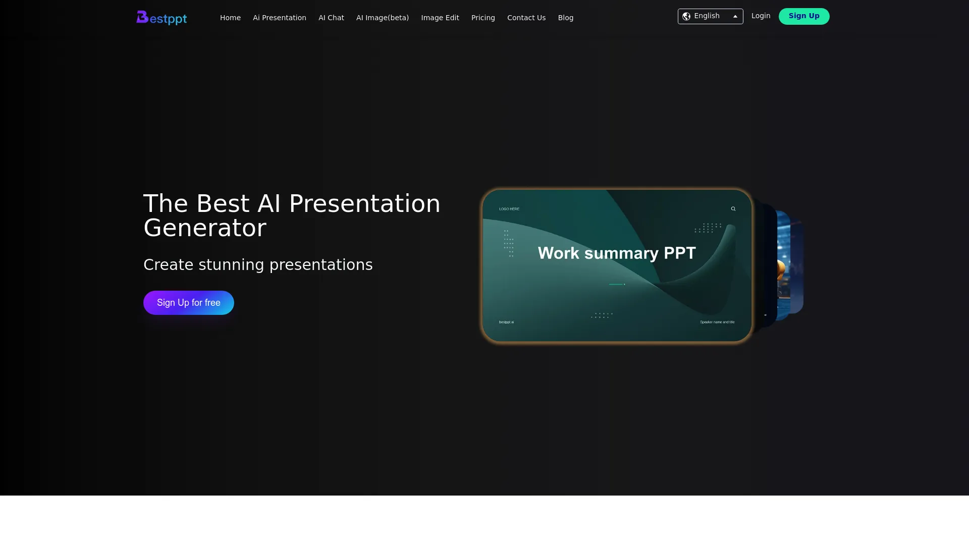 Screenshot of the Bestppt website