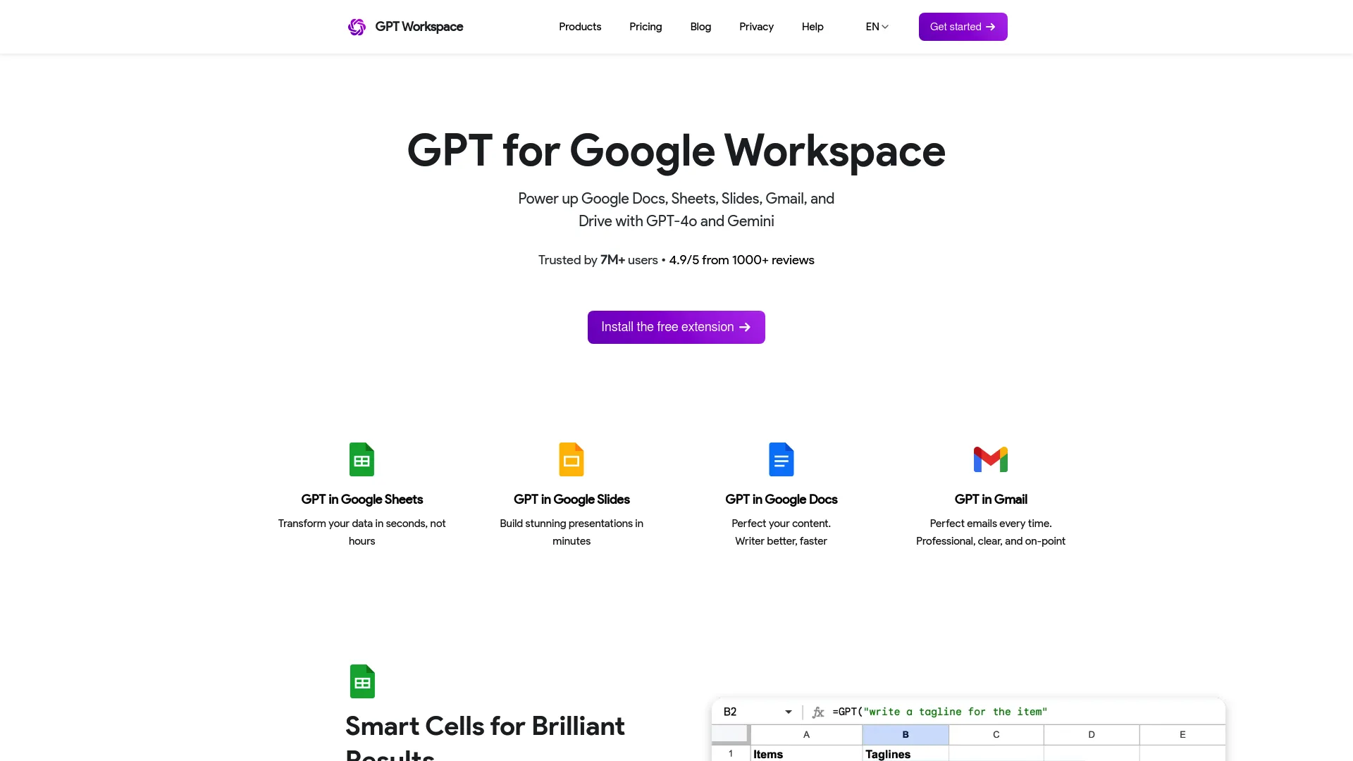 Screenshot of the GBT Workspace website