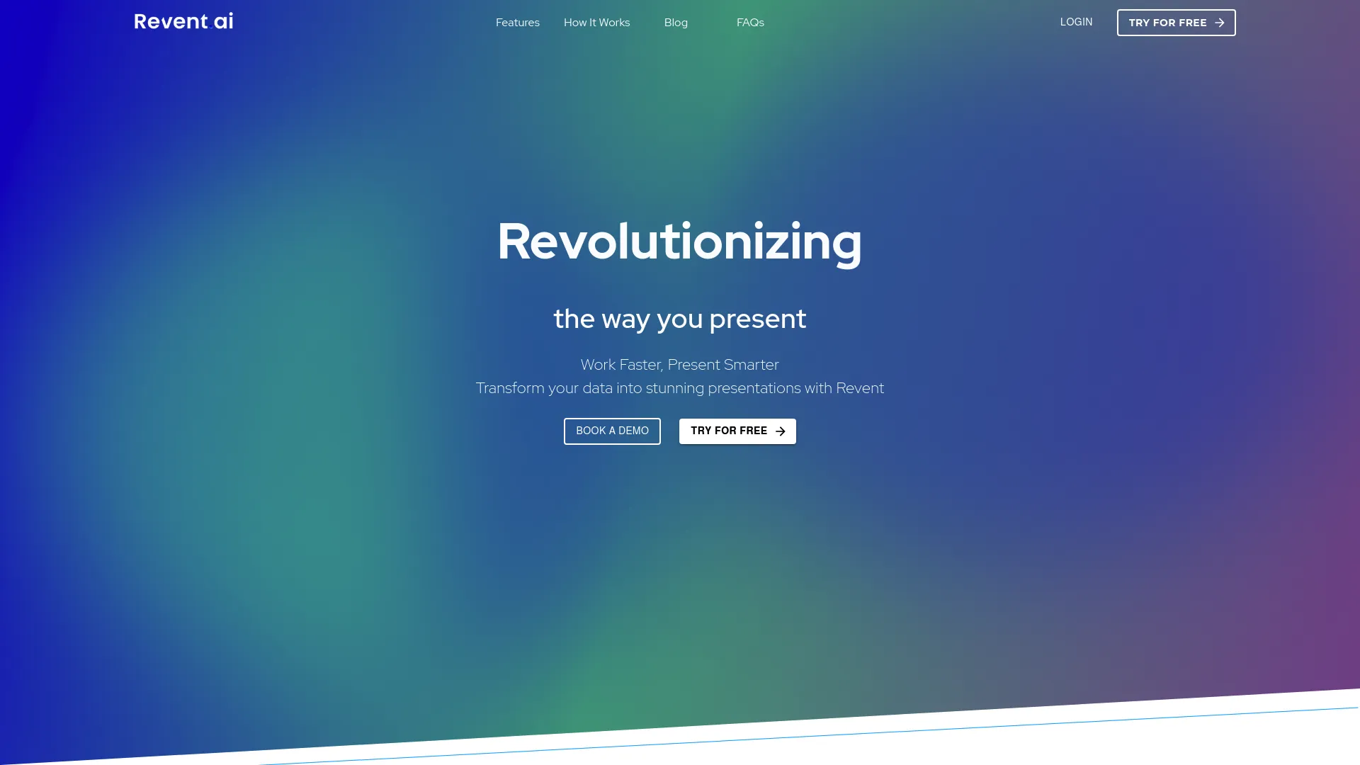 Screenshot of the Revent.ai website