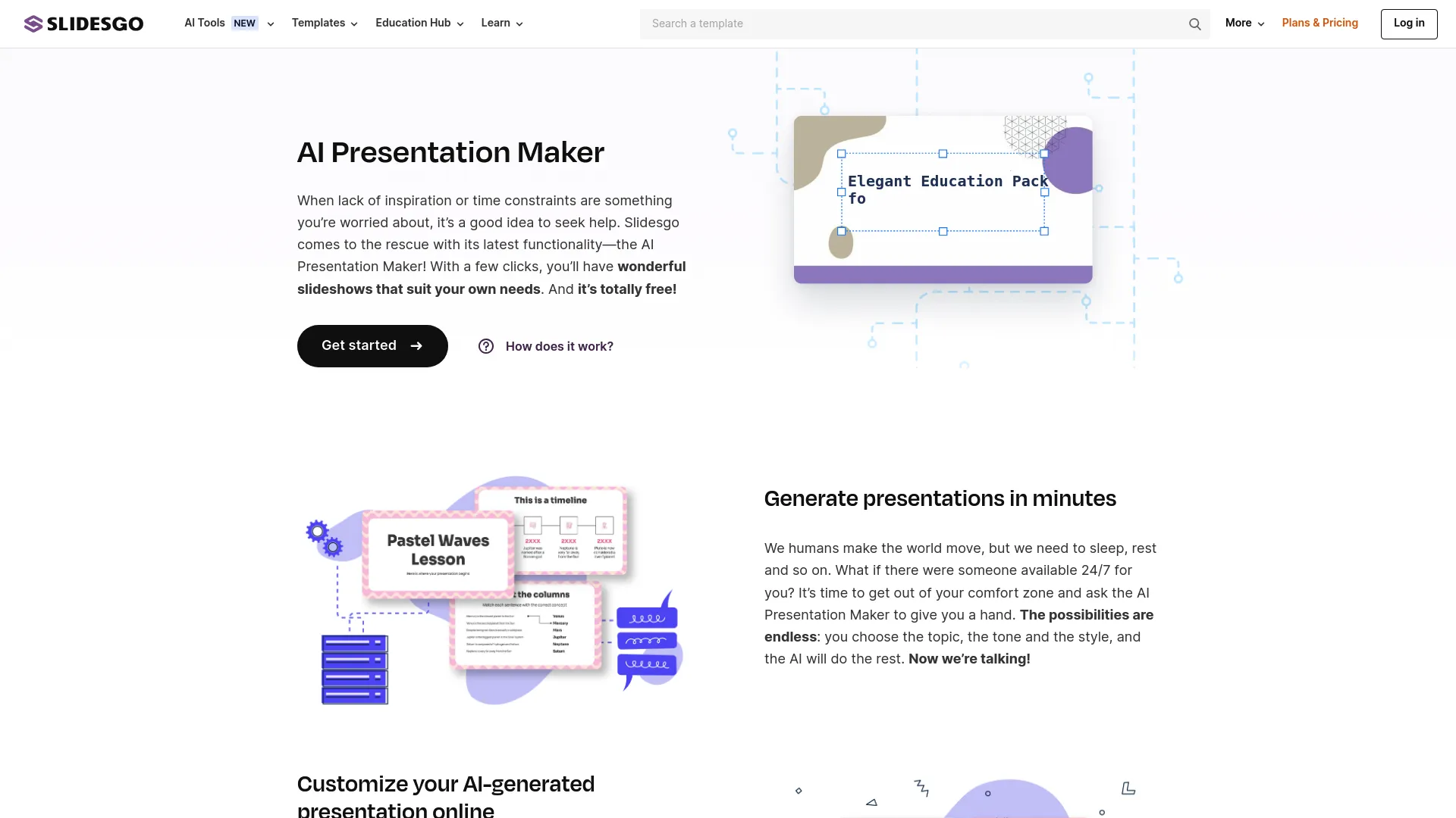 Screenshot of the Wepik website